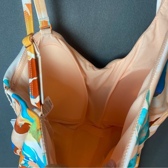 NEW LYSA PLUS Size Women Sonia one piece One-Shoulder Tropical Print Swimsuit - Picture 8 of 11